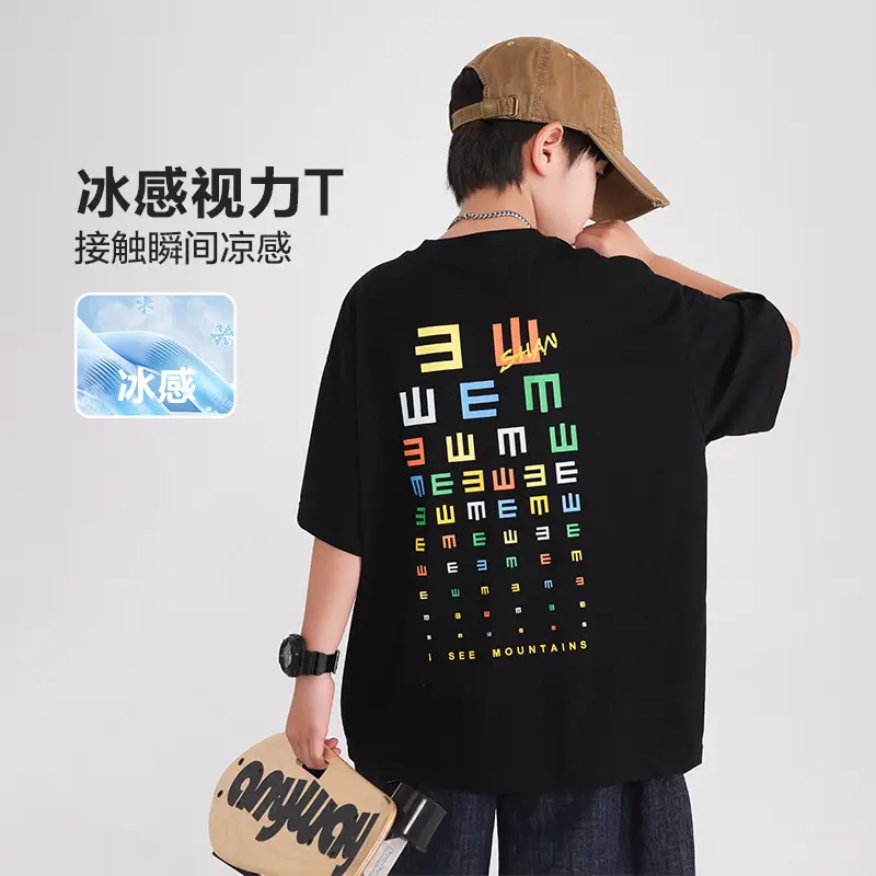 Boys Black Graphic T-Shirt 2026 Kids Shorts Set - Image 3