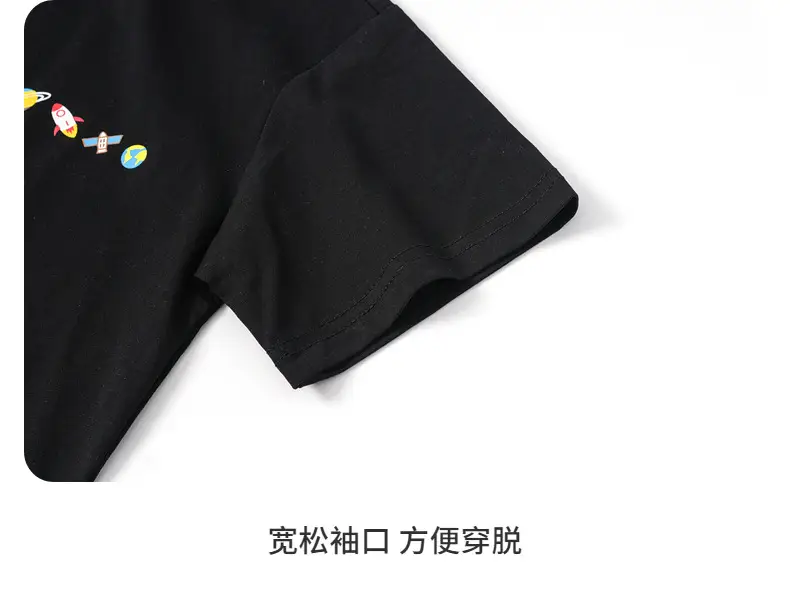 Boys Black Graphic T-Shirt 2026 Kids Shorts Set — feature 15