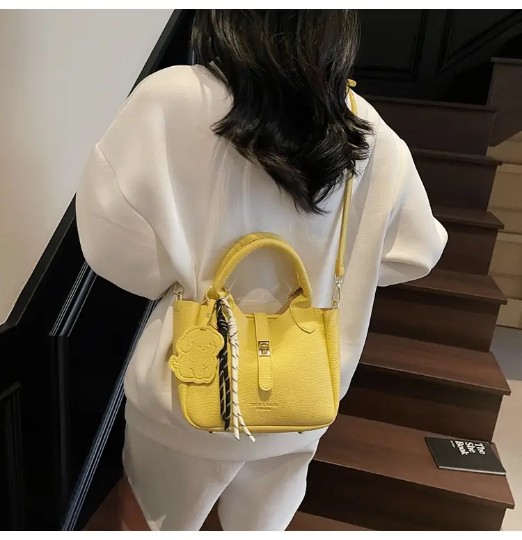 Yellow Portable Vegetable Basket Bag for Women — feature 25