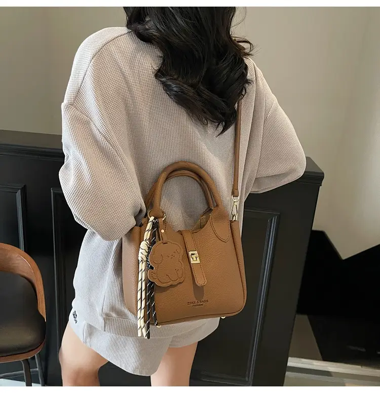 Yellow Portable Vegetable Basket Bag for Women — feature 27