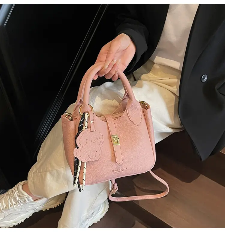 Yellow Portable Vegetable Basket Bag for Women — feature 36