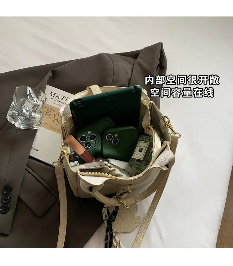 Yellow Portable Vegetable Basket Bag for Women — feature 4