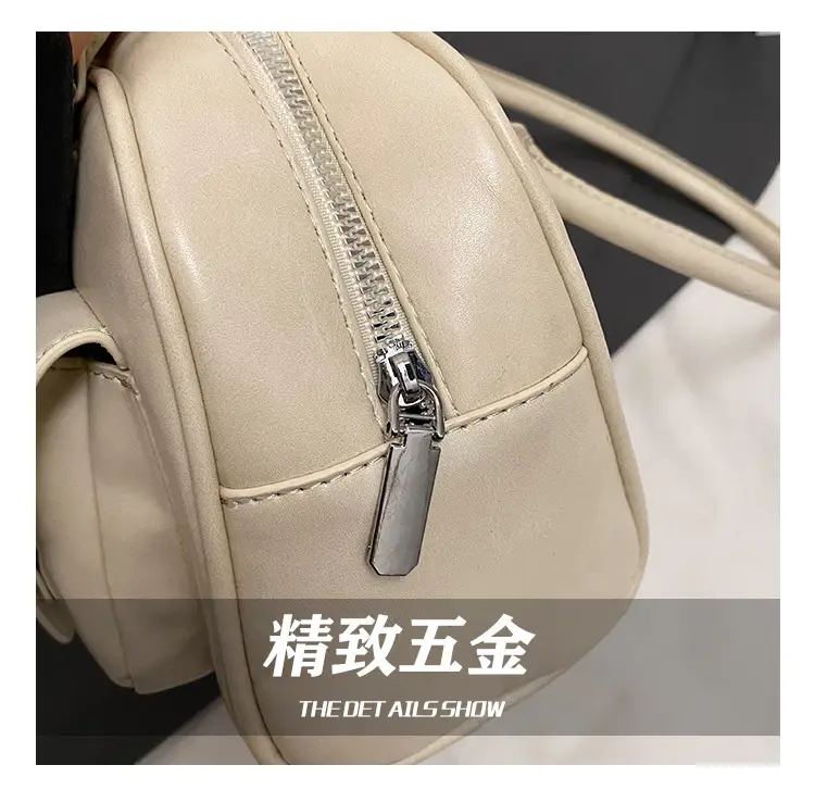 Retro Boston Style Shoulder Bag Cream 2026 — feature 11