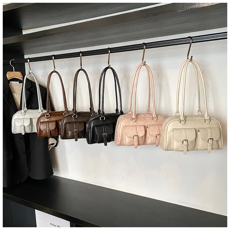 Retro Boston Style Shoulder Bag Cream 2026 — feature 14