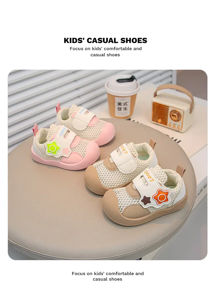 Spring and Summer New Style Cut Out Baby Boy Toddler Shoes Non-Slip Toddler Soft Sole Breathable Girls Mesh Shoes Sports Baby Shoes — feature 1