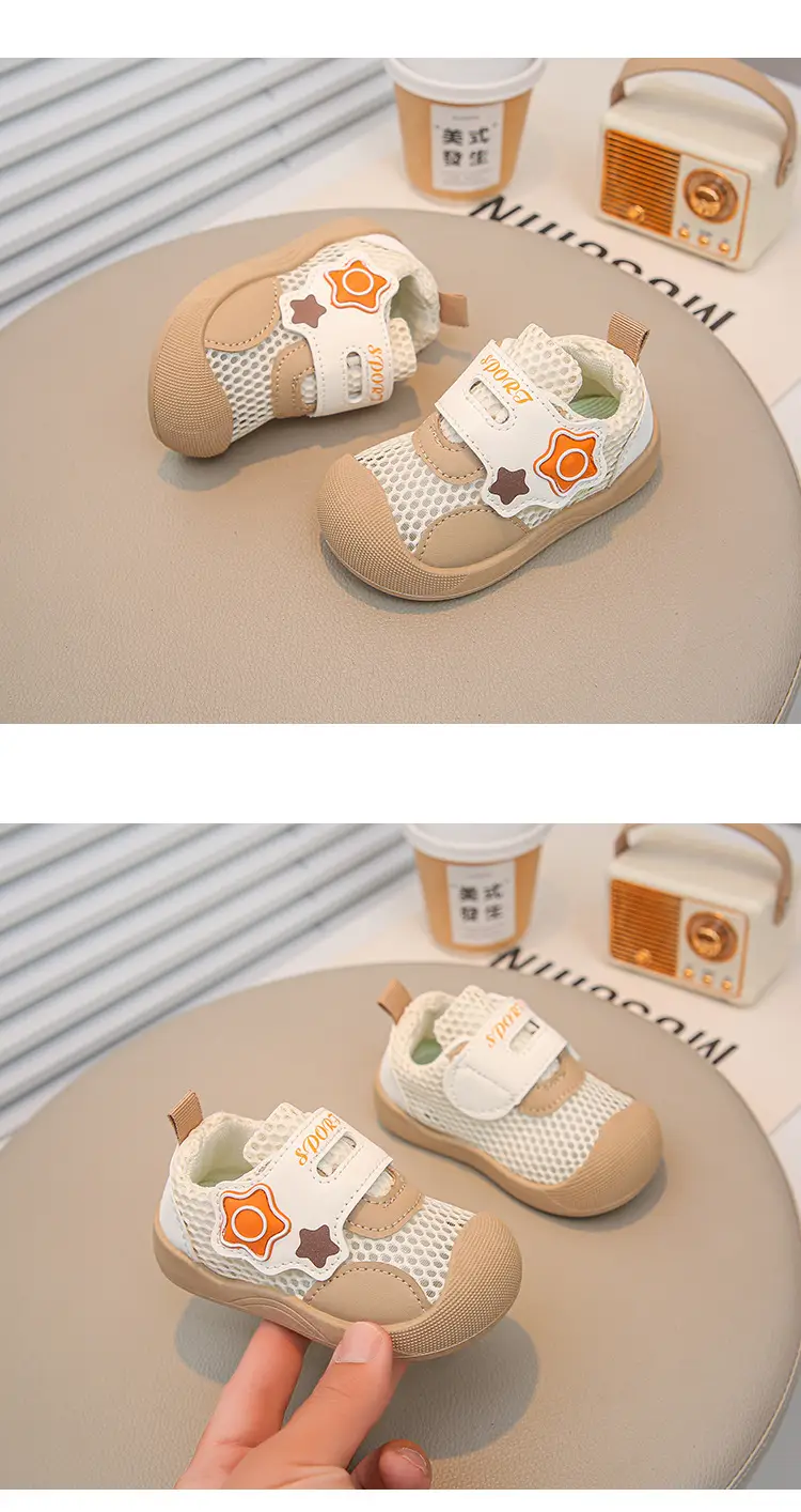 Spring and Summer New Style Cut Out Baby Boy Toddler Shoes Non-Slip Toddler Soft Sole Breathable Girls Mesh Shoes Sports Baby Shoes — feature 11