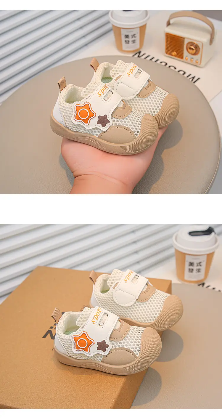 Spring and Summer New Style Cut Out Baby Boy Toddler Shoes Non-Slip Toddler Soft Sole Breathable Girls Mesh Shoes Sports Baby Shoes — feature 12