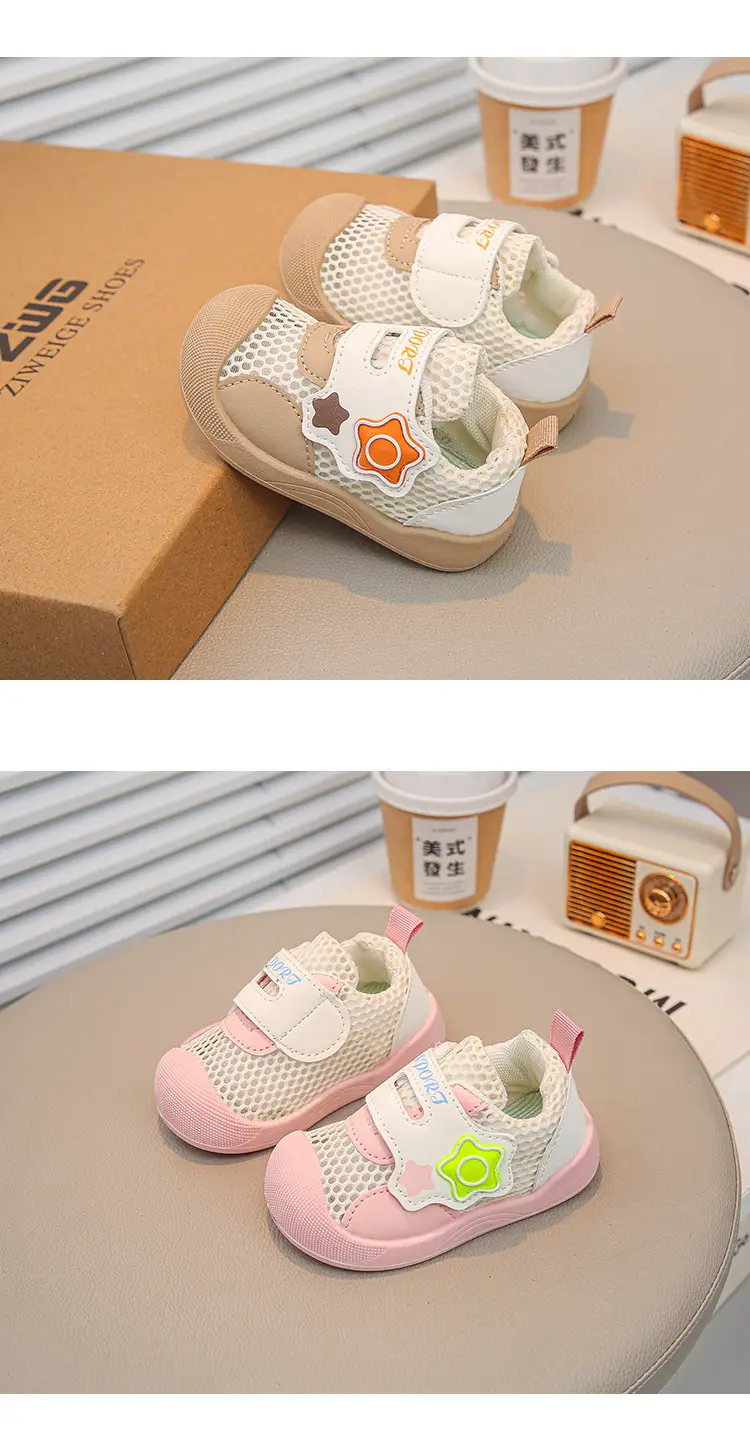 Spring and Summer New Style Cut Out Baby Boy Toddler Shoes Non-Slip Toddler Soft Sole Breathable Girls Mesh Shoes Sports Baby Shoes — feature 13