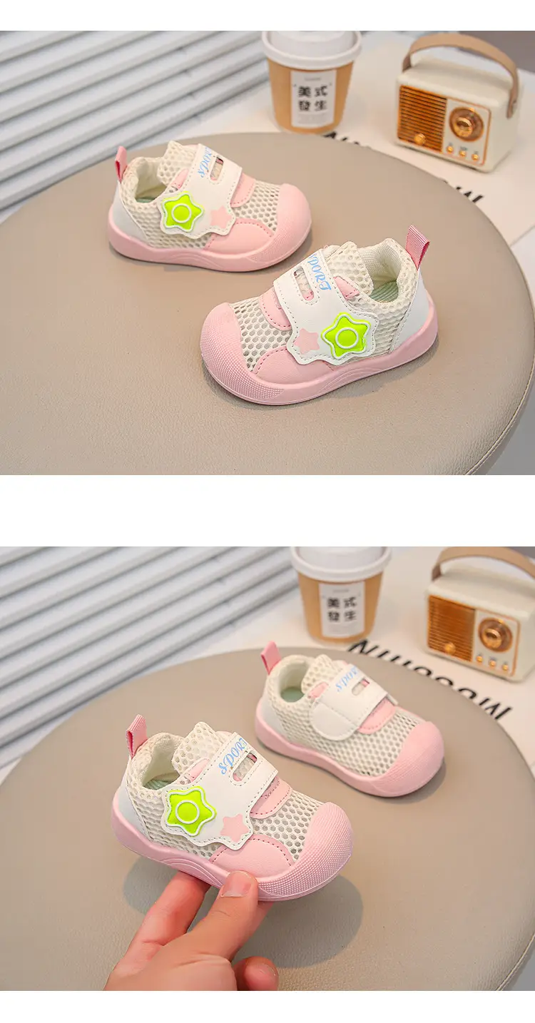 Spring and Summer New Style Cut Out Baby Boy Toddler Shoes Non-Slip Toddler Soft Sole Breathable Girls Mesh Shoes Sports Baby Shoes — feature 14