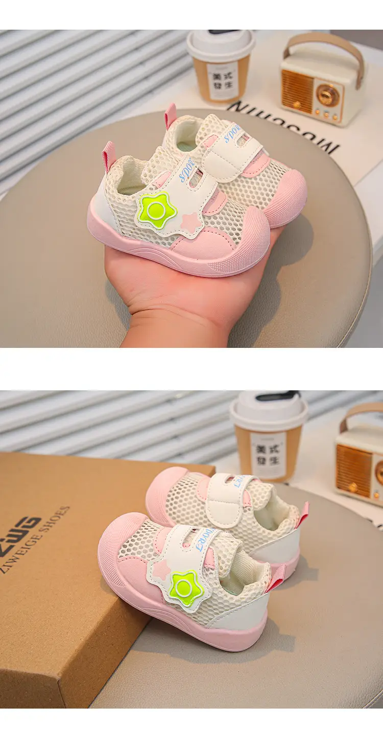 Spring and Summer New Style Cut Out Baby Boy Toddler Shoes Non-Slip Toddler Soft Sole Breathable Girls Mesh Shoes Sports Baby Shoes — feature 15