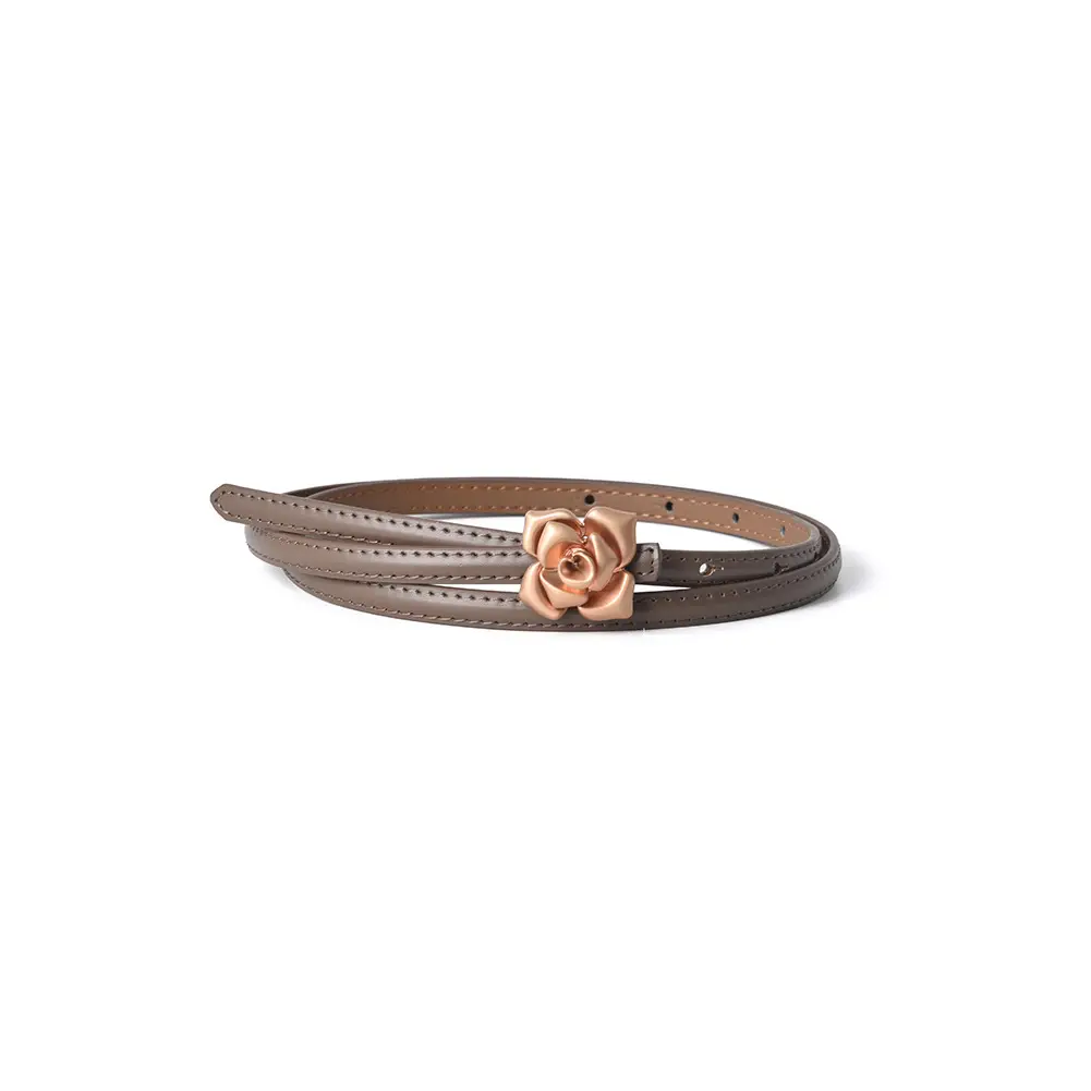 New Genuine Leather Women's Flower Belt Slimming Cowhide