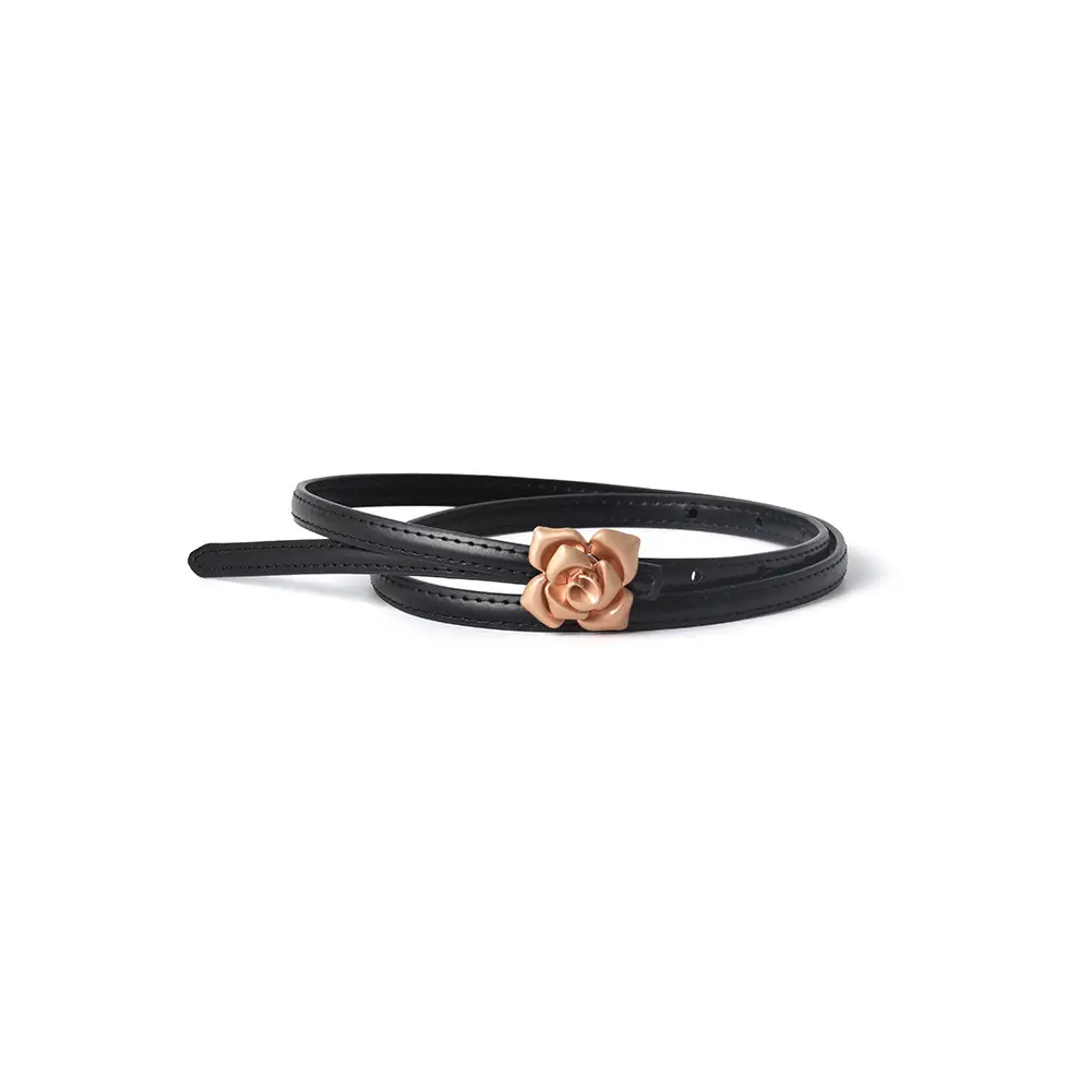 New Genuine Leather Women's Flower Belt Slimming Cowhide