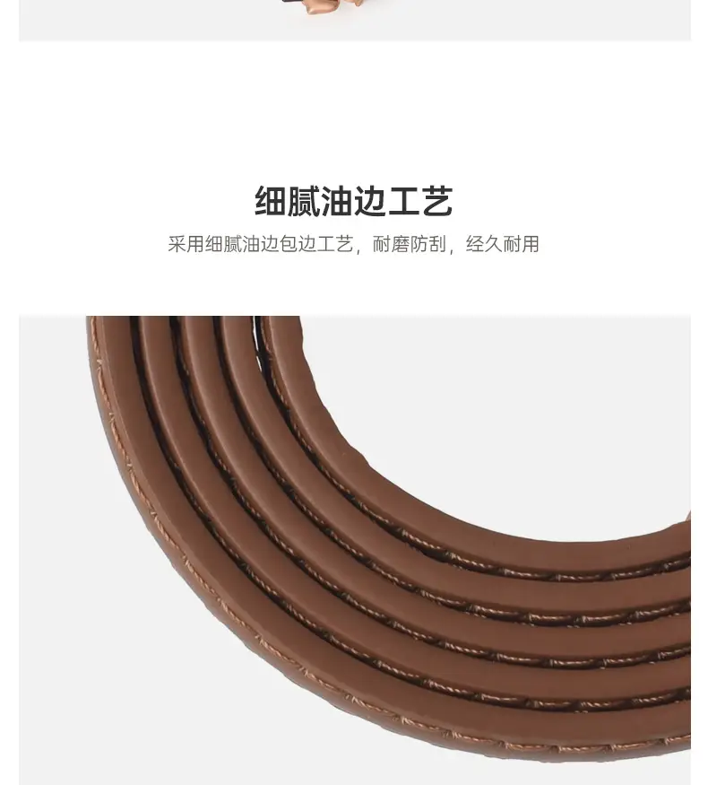 New Genuine Leather Women's Flower Belt Slimming Cowhide — feature 8
