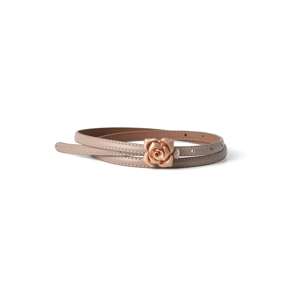 New Genuine Leather Women's Flower Belt Slimming Cowhide