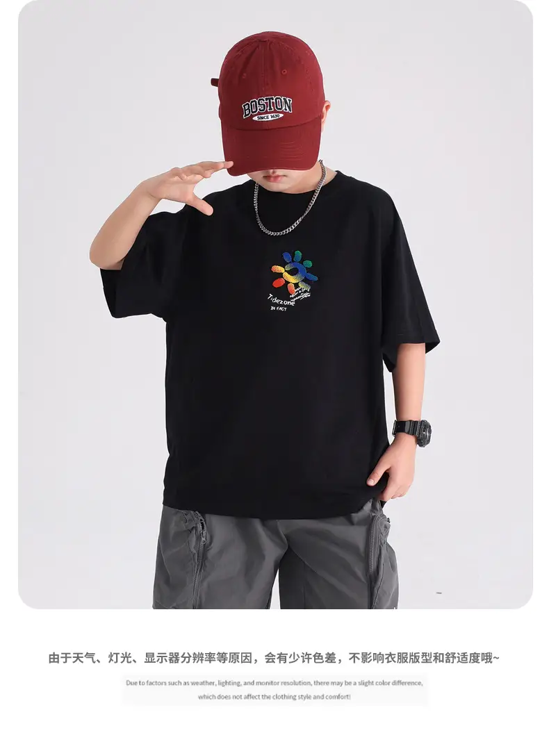 Boys Cotton T-Shirt Black Graphic 2026 — feature 8