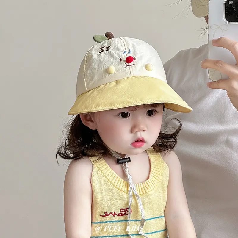 Baby Apple Hat Green Balaclava Travel Sun Hat - Image 6