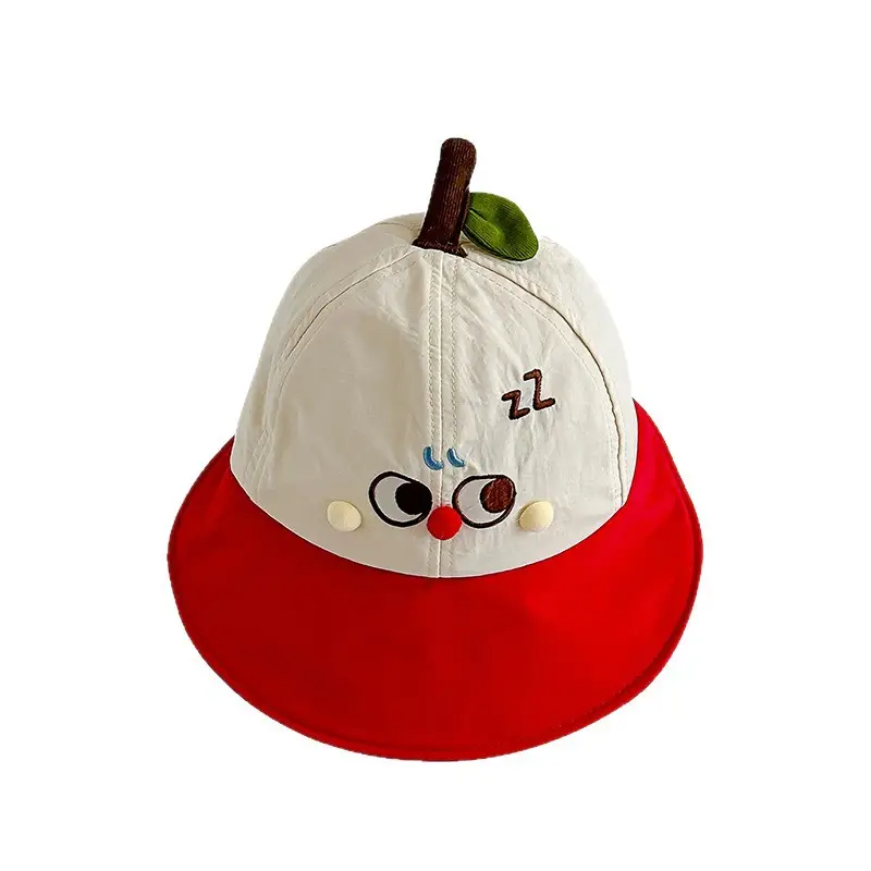 Baby Apple Hat Green Balaclava Travel Sun Hat - Image 9