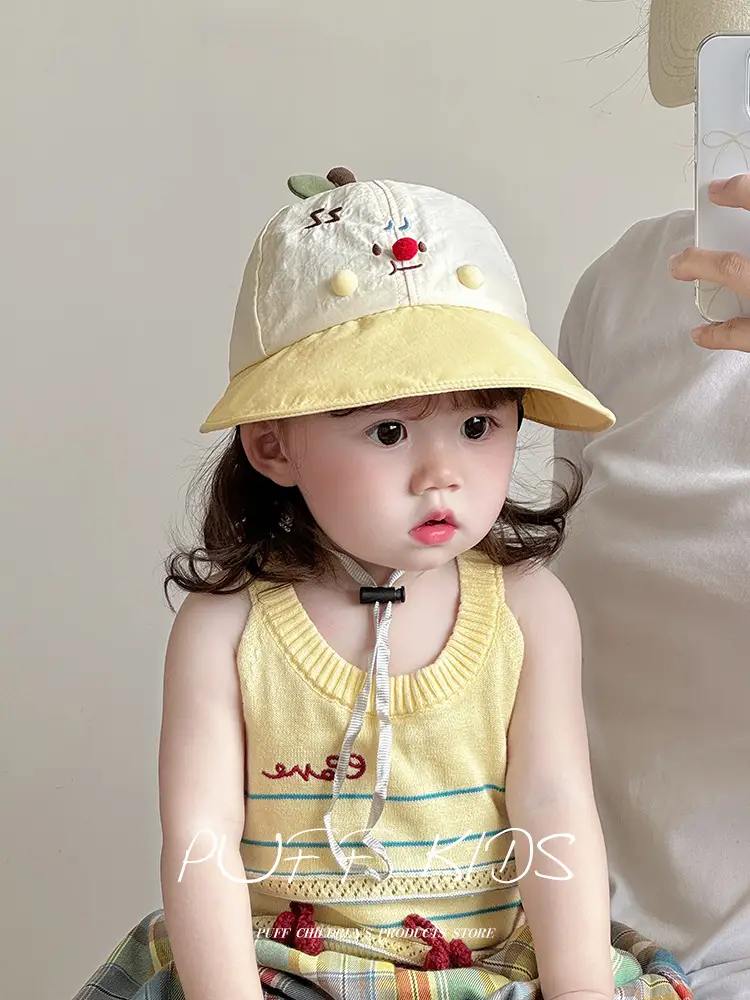 Baby Apple Hat Green Balaclava Travel Sun Hat — feature 1