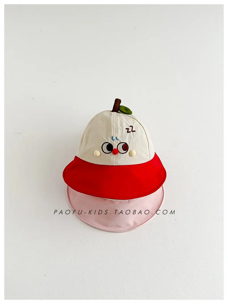 Baby Apple Hat Green Balaclava Travel Sun Hat — feature 11