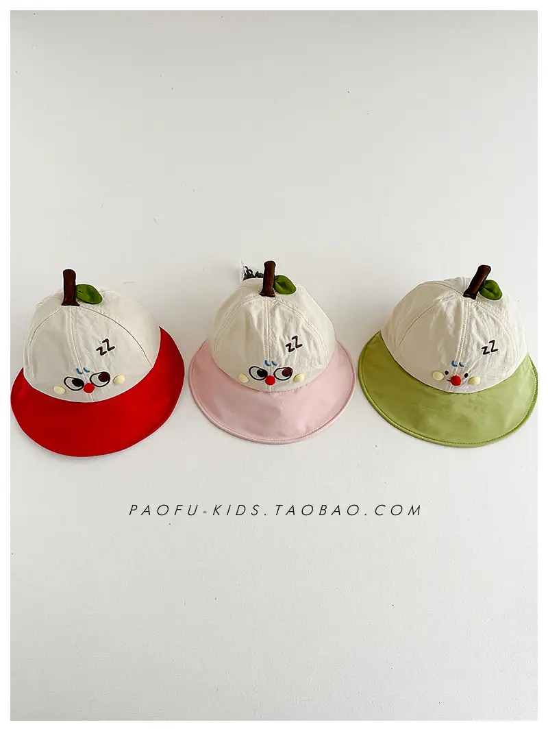 Baby Apple Hat Green Balaclava Travel Sun Hat — feature 6