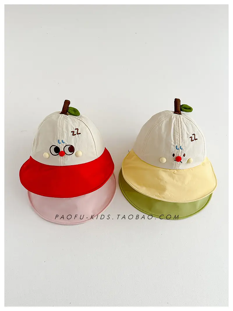 Baby Apple Hat Green Balaclava Travel Sun Hat — feature 7