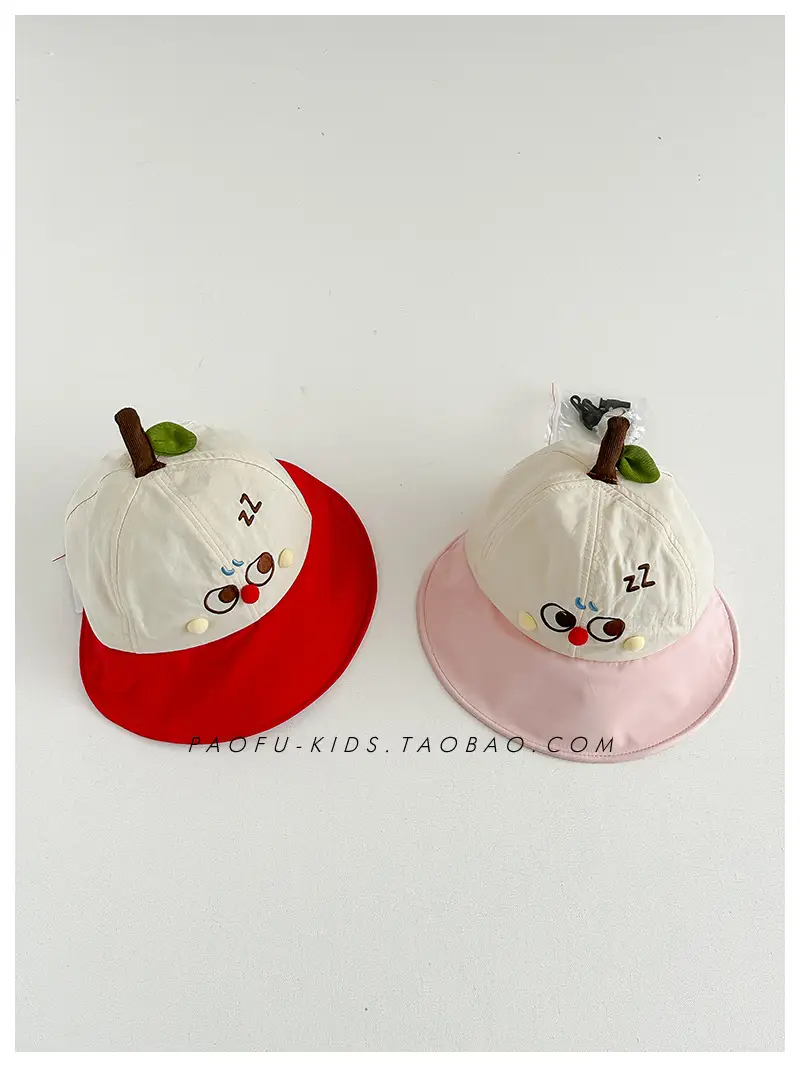 Baby Apple Hat Green Balaclava Travel Sun Hat — feature 9