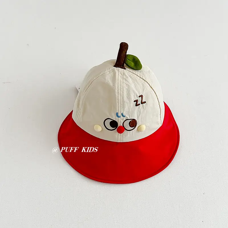 Baby Apple Hat Green Balaclava Travel Sun Hat - Image 3