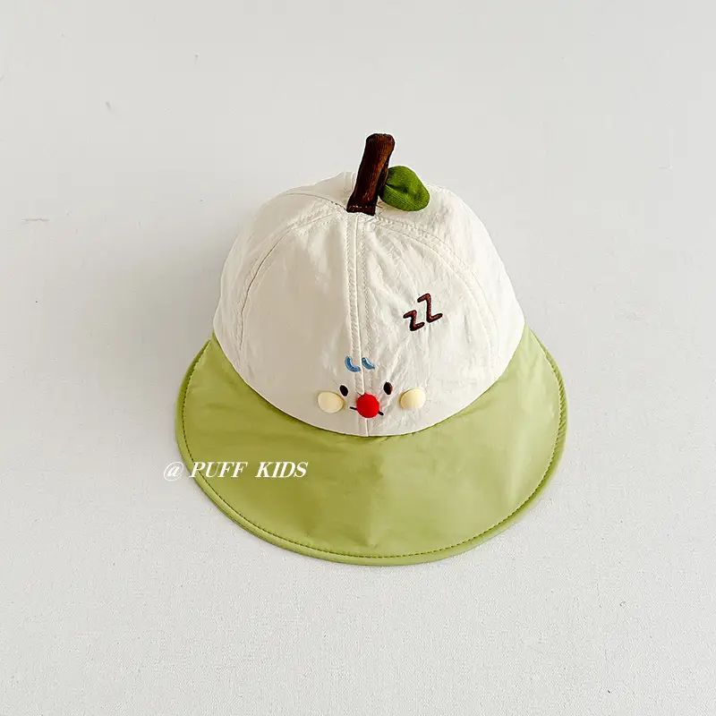 Baby Apple Hat Green Balaclava Travel Sun Hat - Image 4