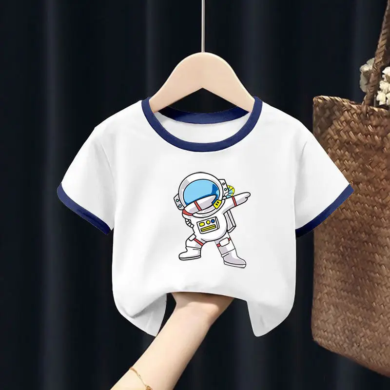 Doraemon Cotton T-Shirt for Baby Girl White Orange - Image 32