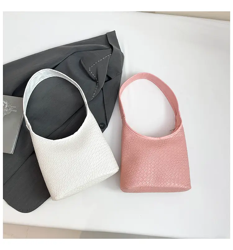 Pink Woven Korean Style Shoulder Bag 2025 — feature 32