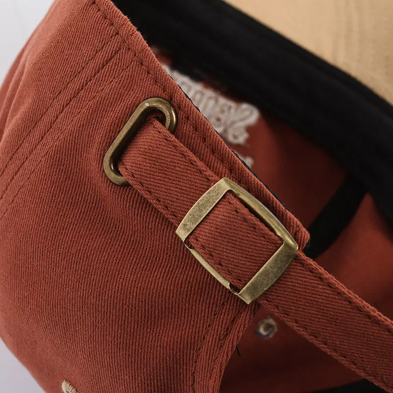 Retro American Baseball Cap Brown Duckbill All Season