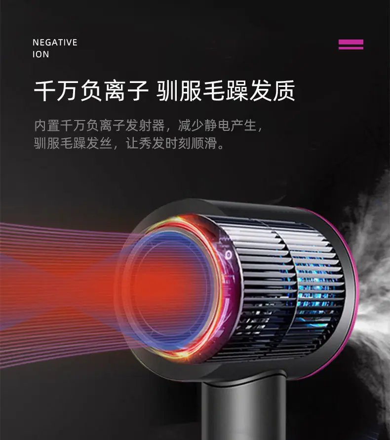 Leafless Hair Dryer with Negative Ion & Silent Operation — feature 5