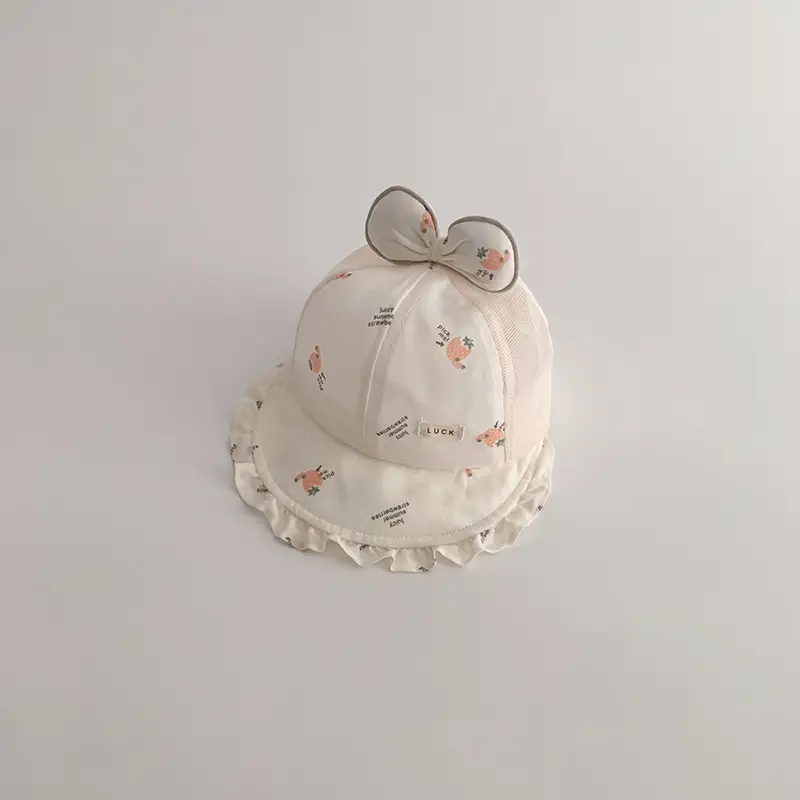 Baby Sun Hat with Bow for Girls, Breathable Mesh, 1 Pc - Image 2