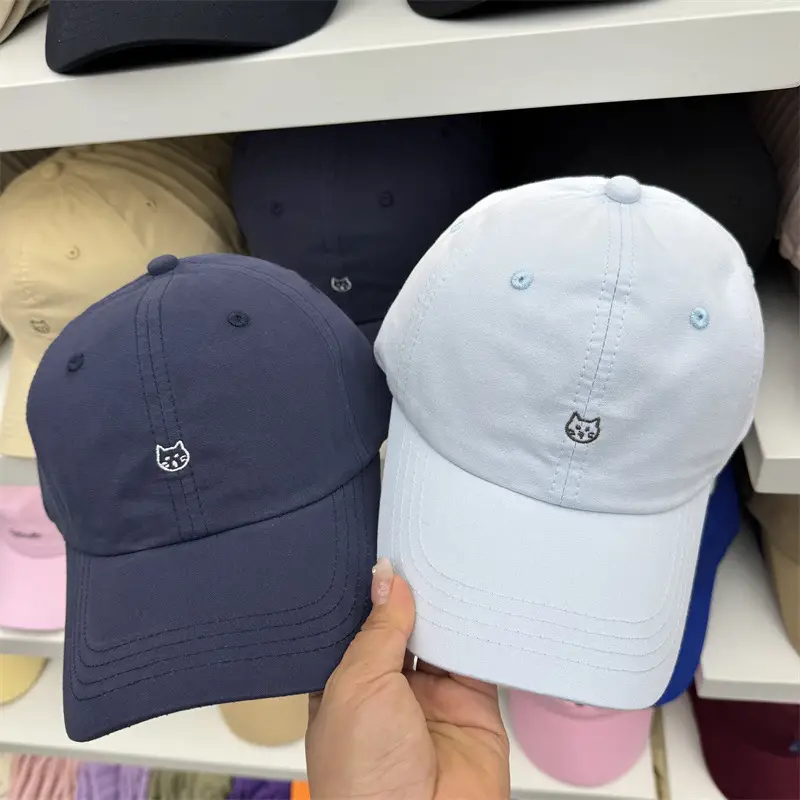 Sweet Kitten Embroidered Baseball Cap for Women - Image 7