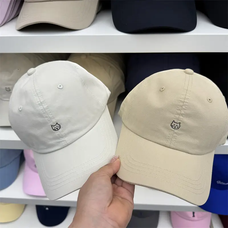 Sweet Kitten Embroidered Baseball Cap for Women - Image 8