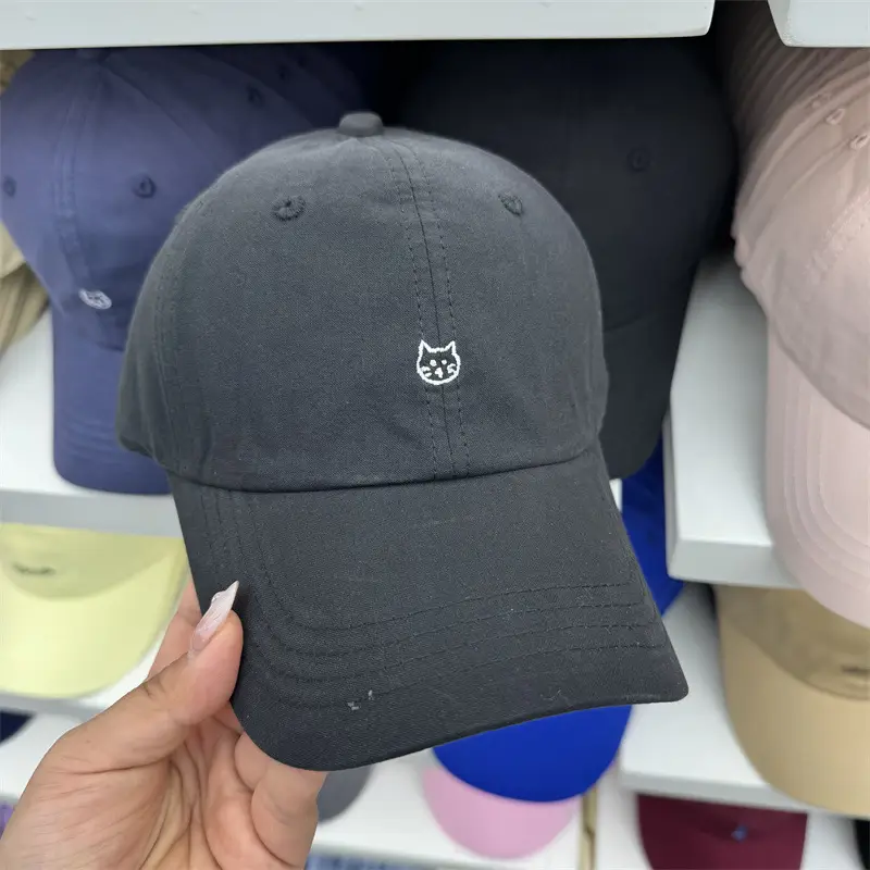 Sweet Kitten Embroidered Baseball Cap for Women - Image 4