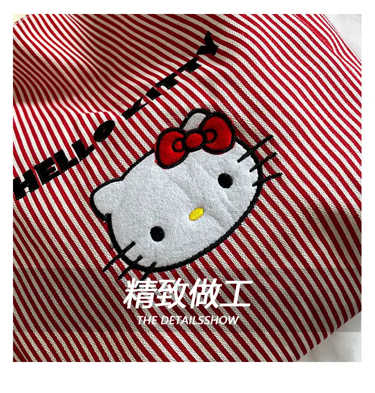 Women's Red Striped Canvas Shoulder Bag Large Capacity 2025 — feature 7