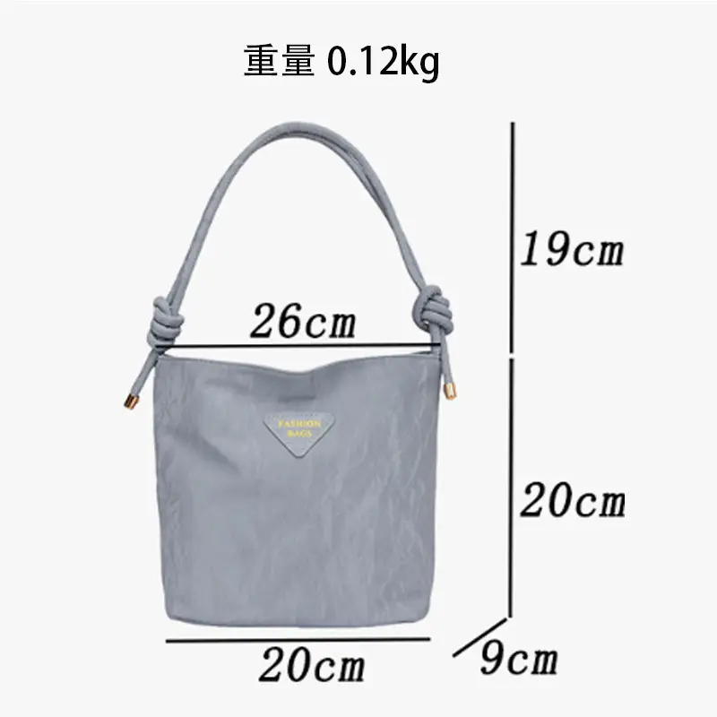 2026 Stylish Shoulder Bag for Women Solid Color Textured Artistic Trendy Casual Versatile