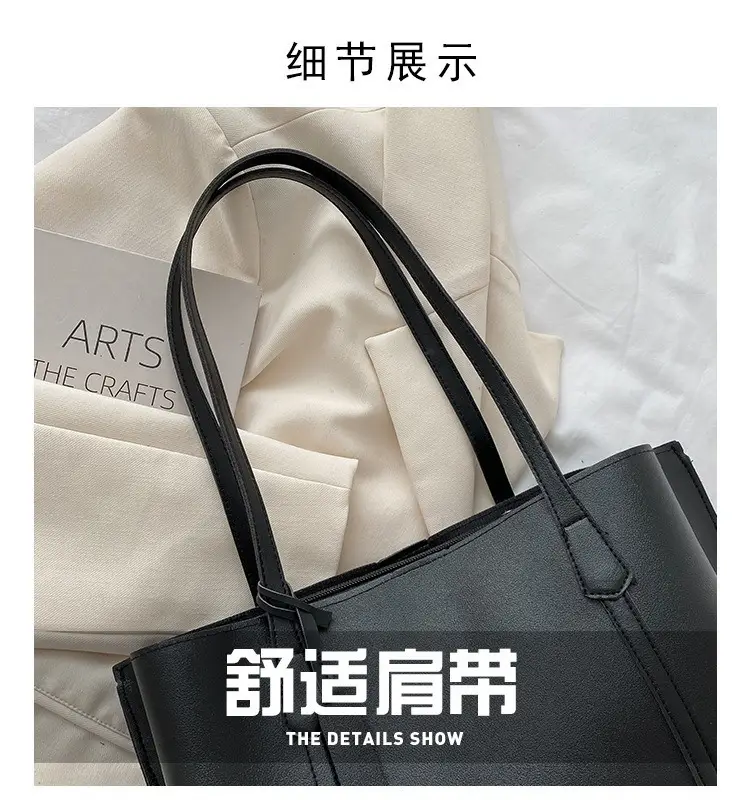 Black Leather Tote Bag for Women 2024 Winter Style — feature 3