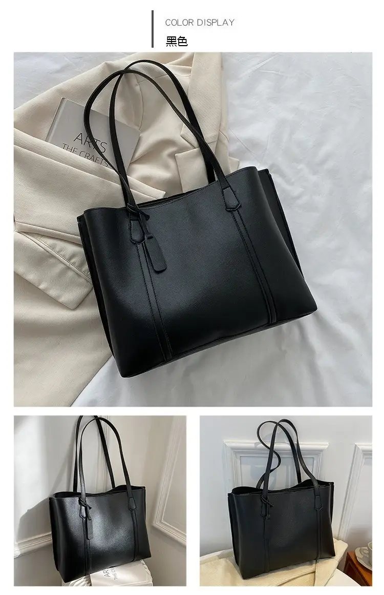 Black Leather Tote Bag for Women 2024 Winter Style — feature 34