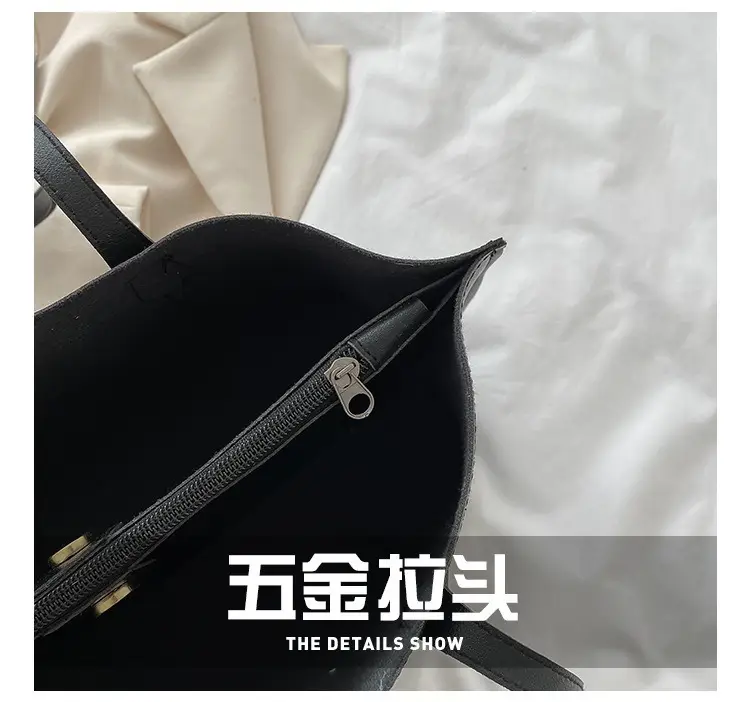 Black Leather Tote Bag for Women 2024 Winter Style — feature 4