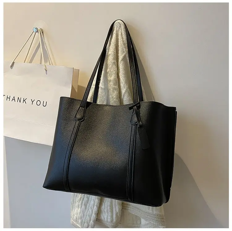 Black Leather Tote Bag for Women 2024 Winter Style — feature 48