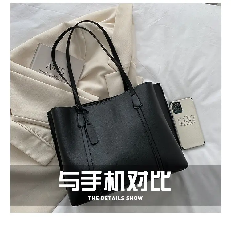 Black Leather Tote Bag for Women 2024 Winter Style — feature 8