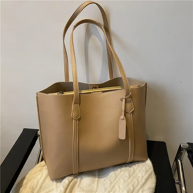 Black Leather Tote Bag for Women 2024 Winter Style - Image 3