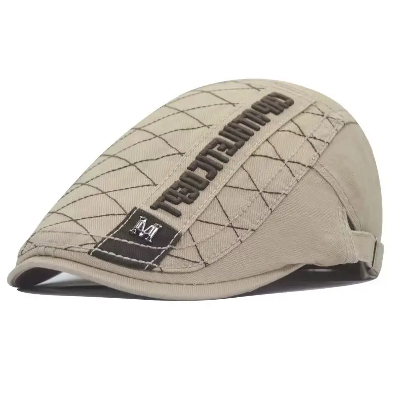 Korean Retro Diamond Checkered Men's Cap Sunshade Baseball Cap - Image 11
