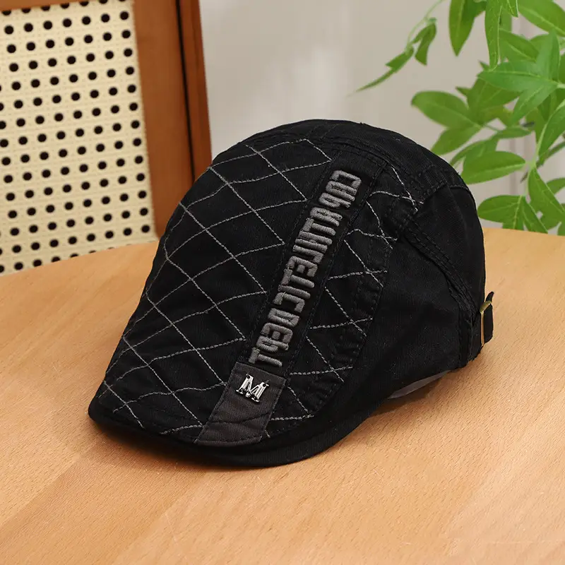 Korean Retro Diamond Checkered Men's Cap Sunshade Baseball Cap — feature 5