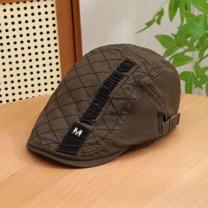 Korean Retro Diamond Checkered Men's Cap Sunshade Baseball Cap — feature 8