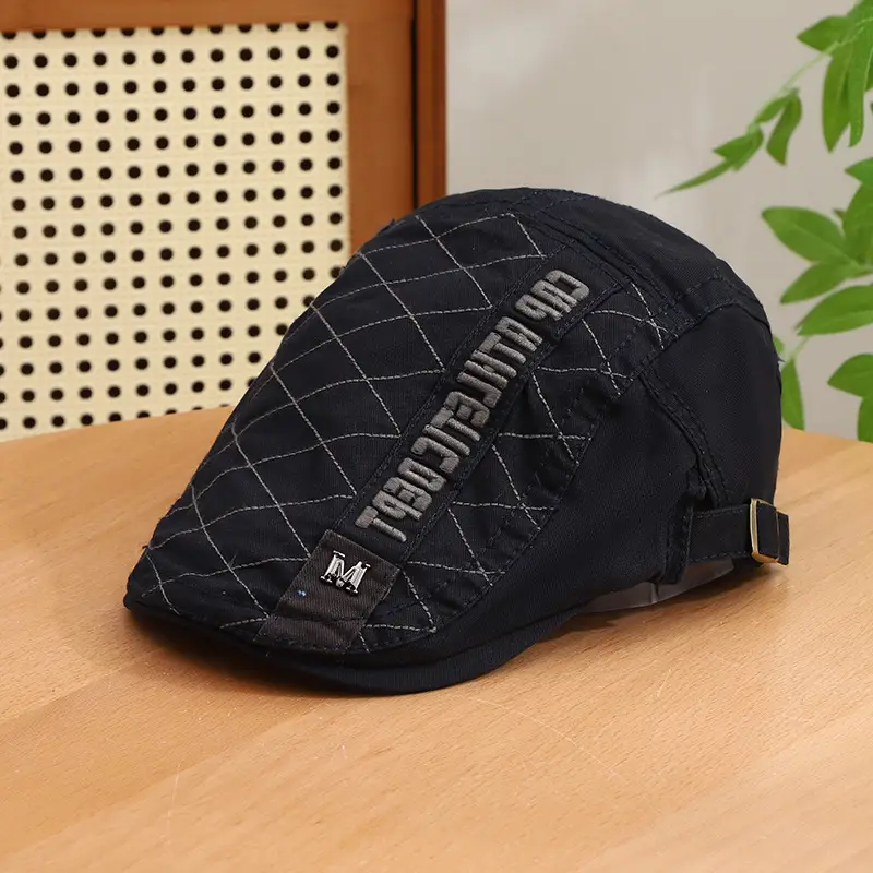 Korean Retro Diamond Checkered Men's Cap Sunshade Baseball Cap — feature 9