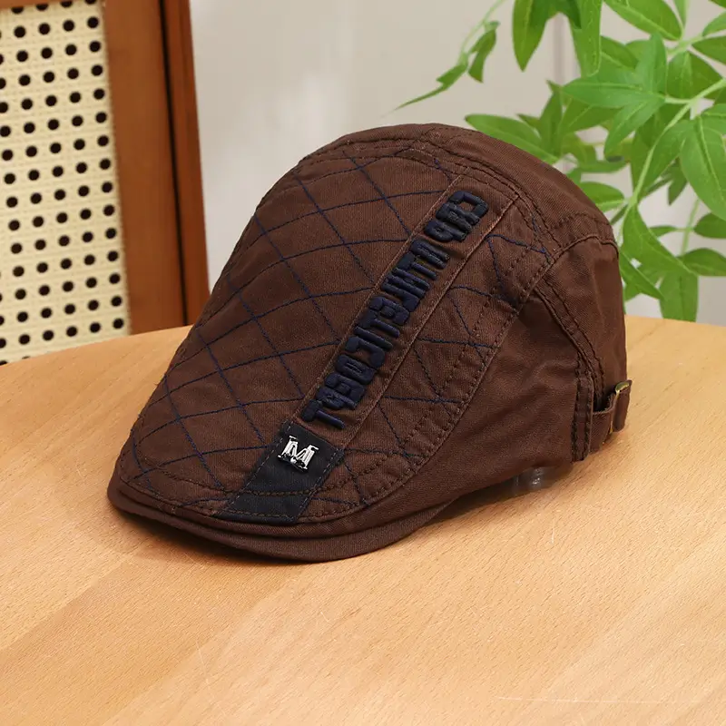 Korean Retro Diamond Checkered Men's Cap Sunshade Baseball Cap - Image 3