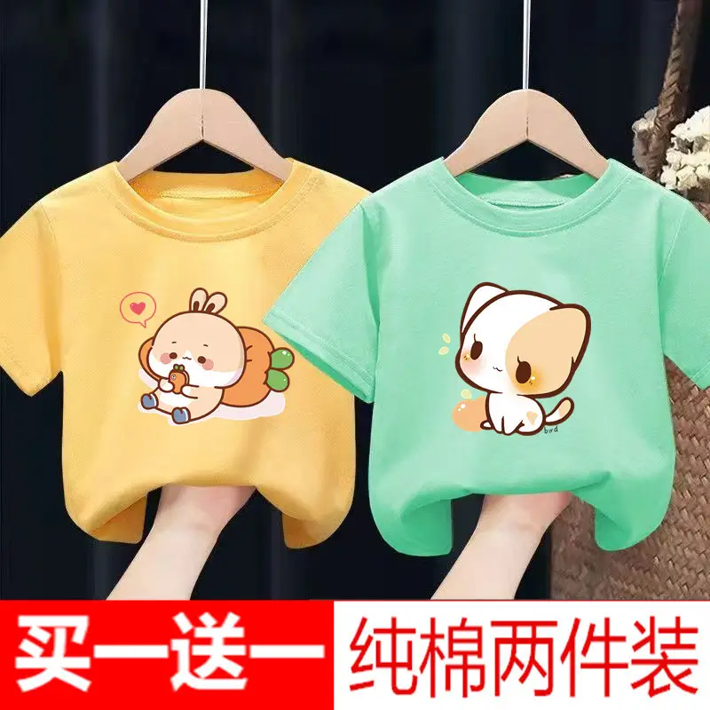Pure Cotton Baby T-Shirts Set Yellow Pink - Image 26